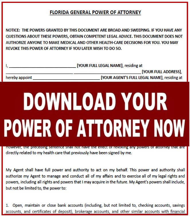 Florida free power of attorney form durable medical sample health care pdf word