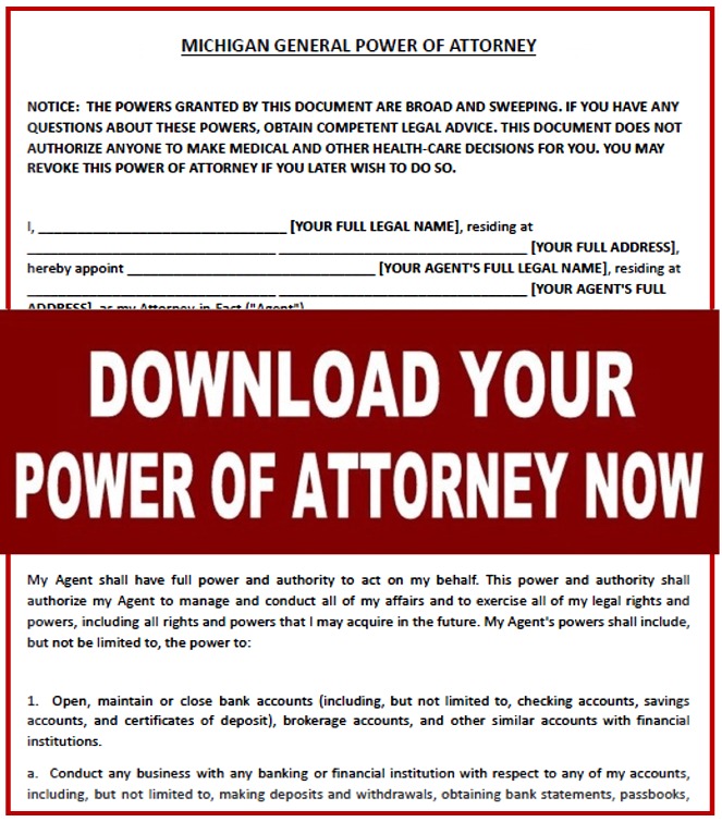 Michigan free power of attorney form durable medical sample health care pdf word free