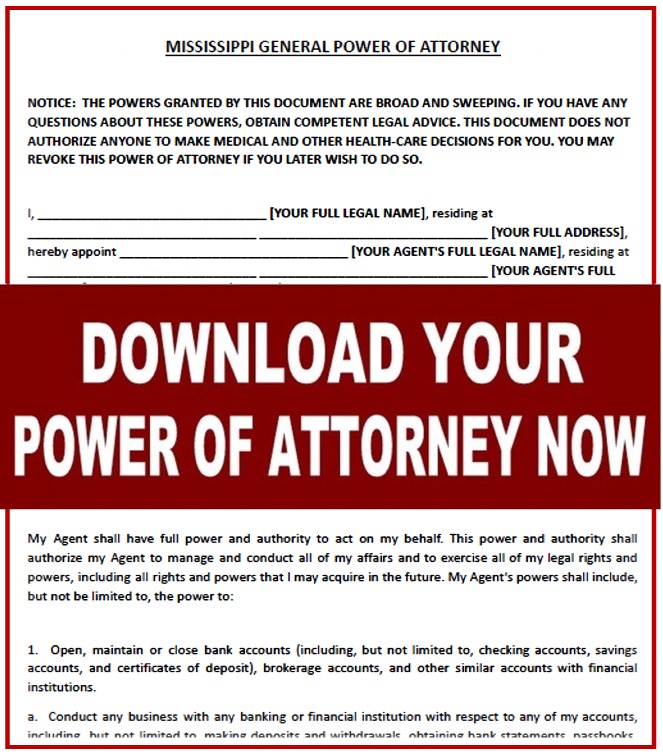 Power of Attorney Form PDF Word